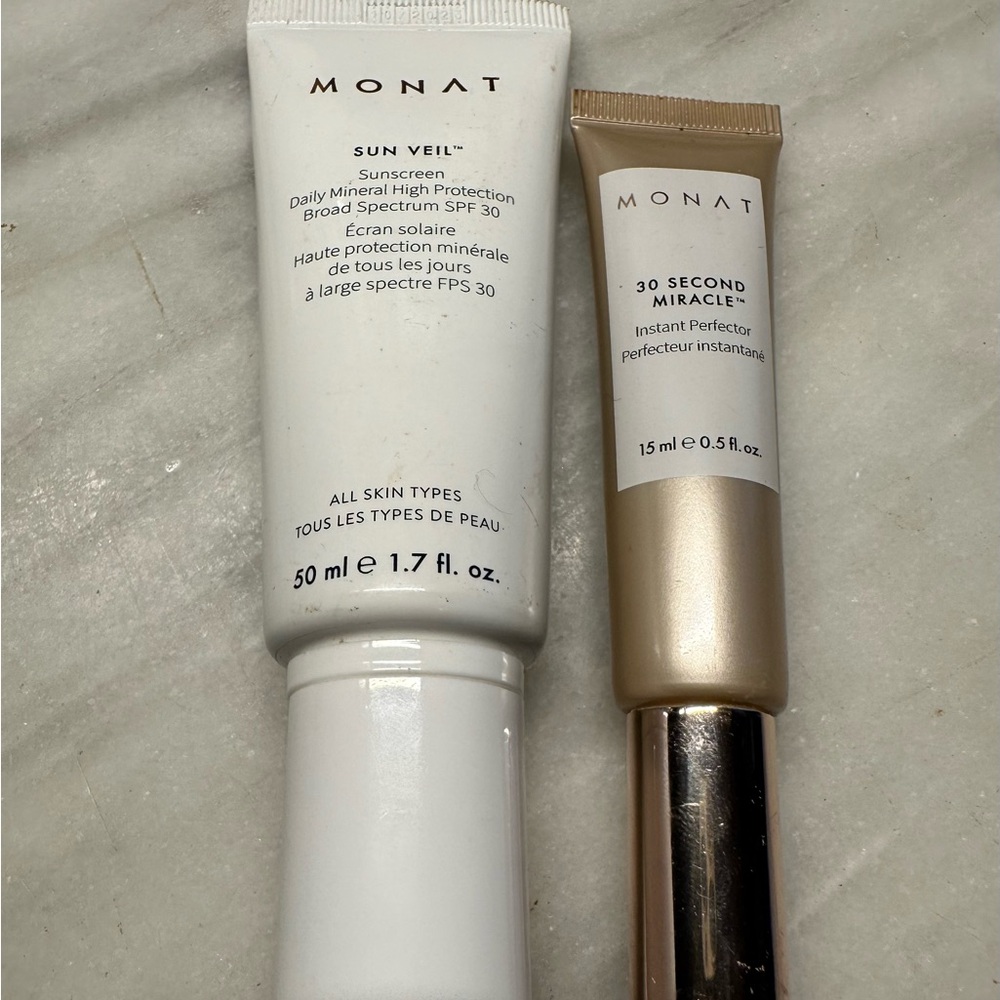 Monat 30 Second Miracle & Monat Sun Veil Sunscreen Both new